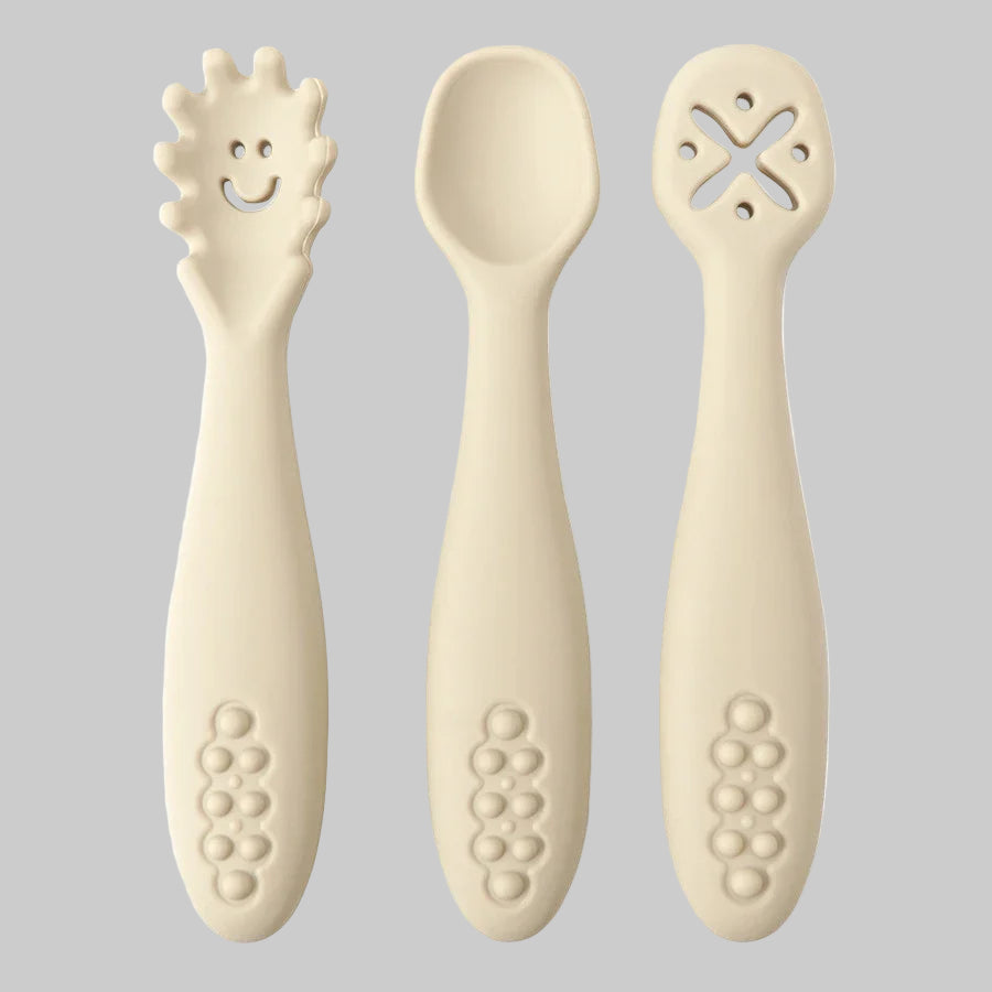 Set of 3 Silicone learning spoons