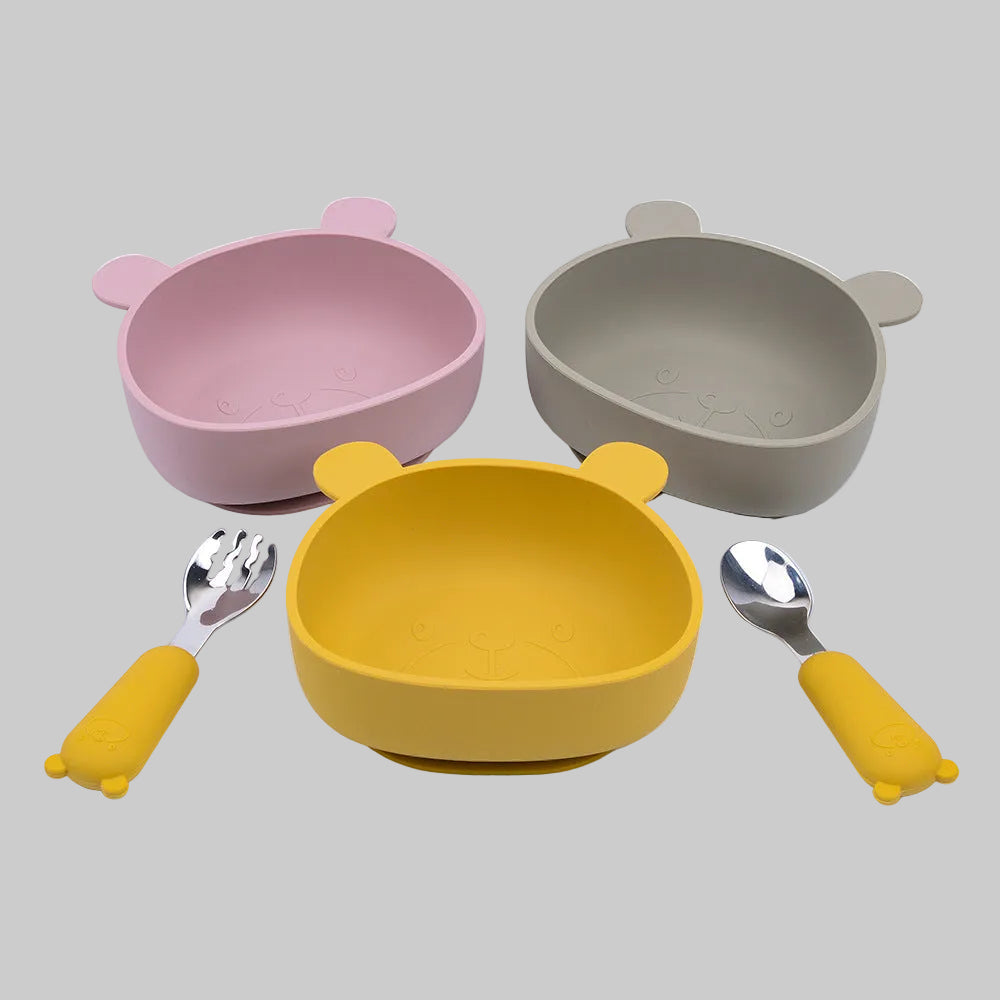 Baby Panda Food Training Silicone Bowl